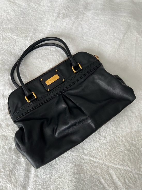 Marc Jacobs Handbags - Vintage Marc Jacobs Black Leather Satchel with Gold Accents Palais Royal Jen Bag